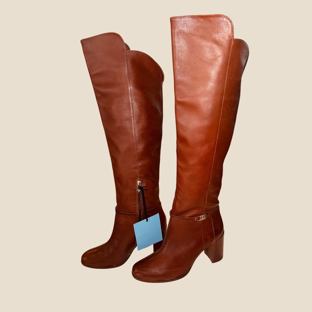 Antonio Melani Malindah Leather Block Heel Over the Knee Boots. 9.5M 3.5"Heel - Picture 2 of 5